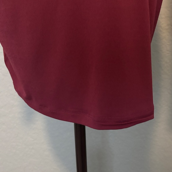 BCBGeneration Long Sleeve Scoop Neck Bodycon Dress in Burgundy - Picture 10 of 12